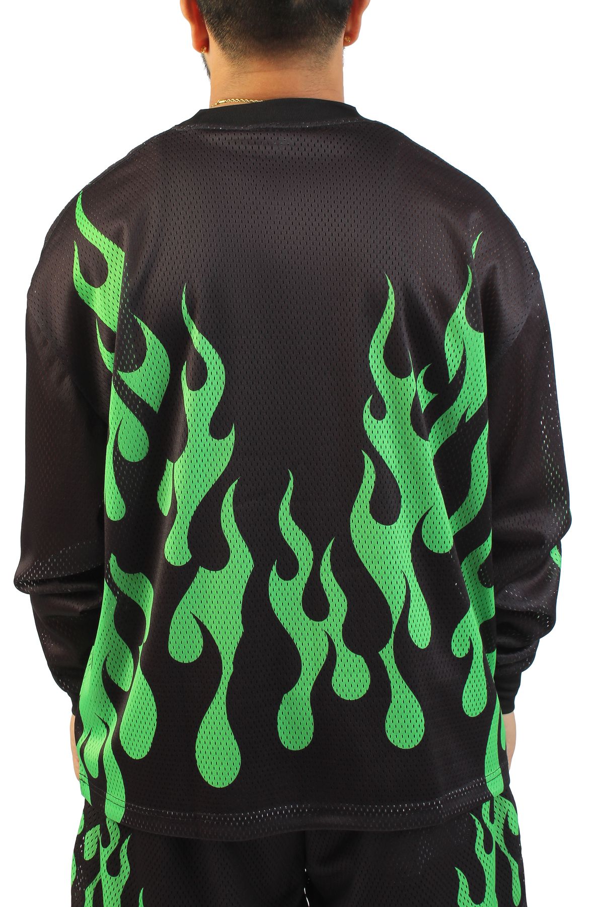 MARKET Toxic Flames Mesh Long Sleeve Shirt MKT26Q2-KT1099 - Shiekh