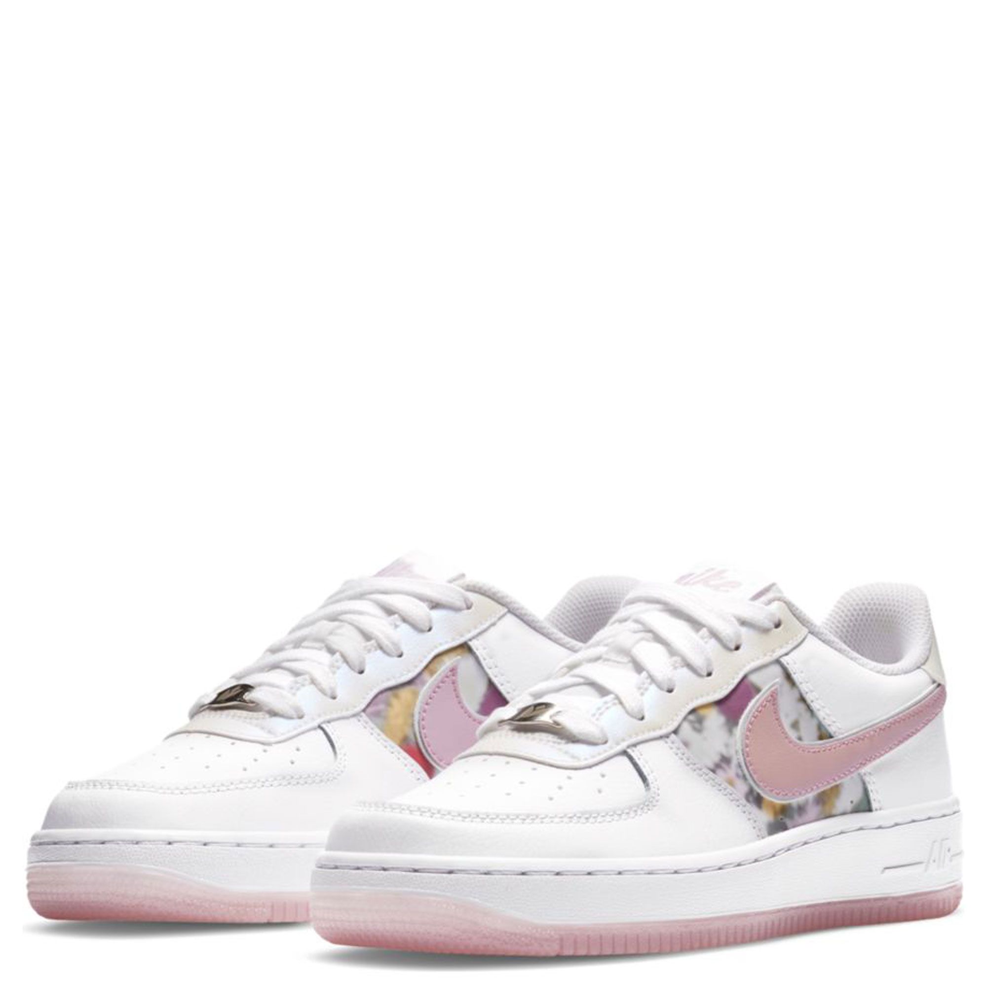 air force 1 gs white pink glaze