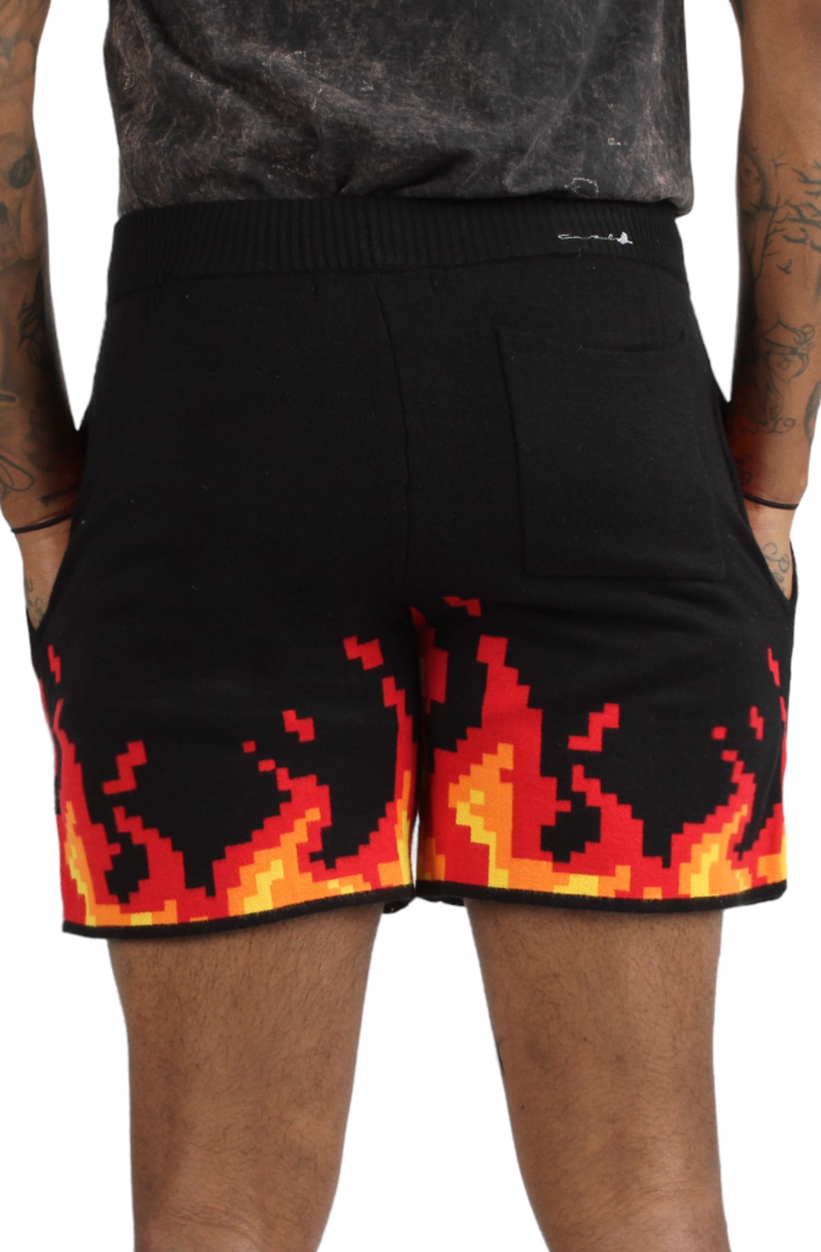 Abstract White Flame Shorts main image 1