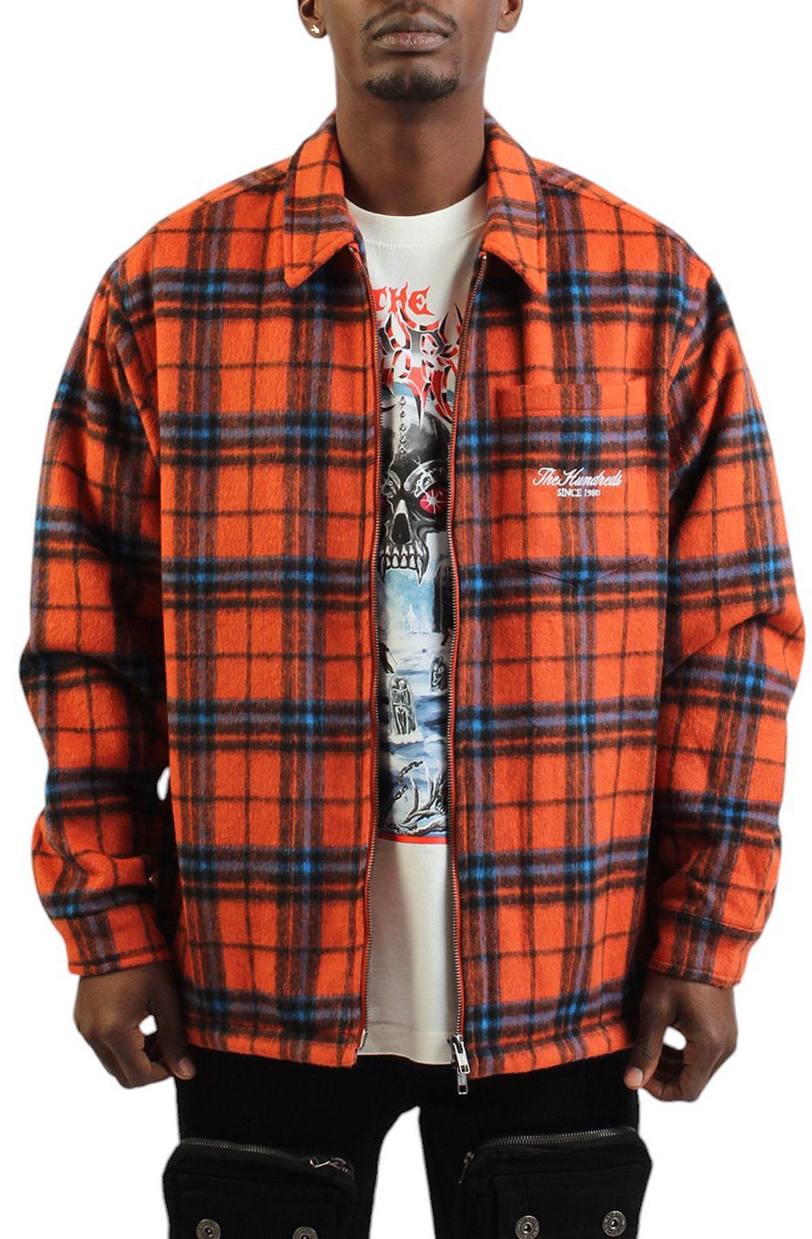 THE HUNDREDS Seville Plaid Woven T24W108015ORG Shiekh