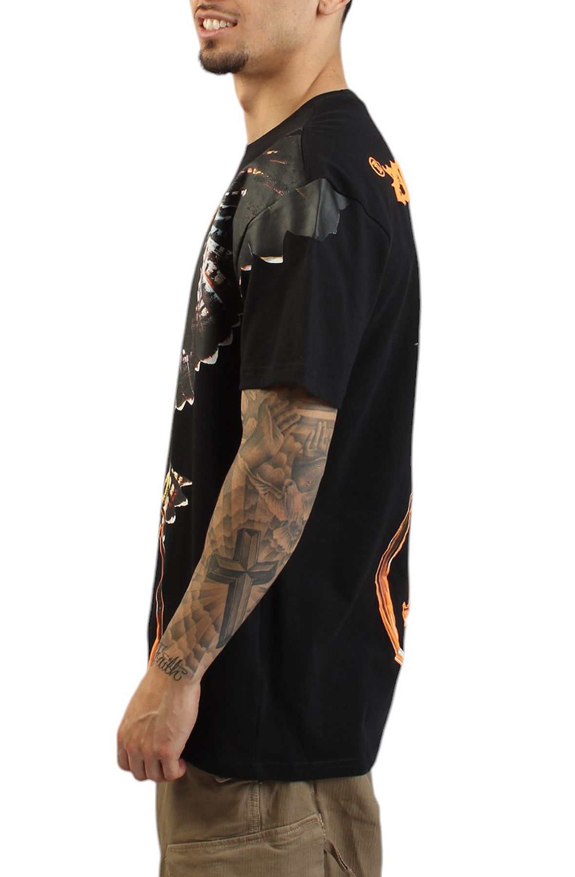 FORGOTTEN FACES Head on Hawk T-Shirt FOFUS034BLK - Shiekh