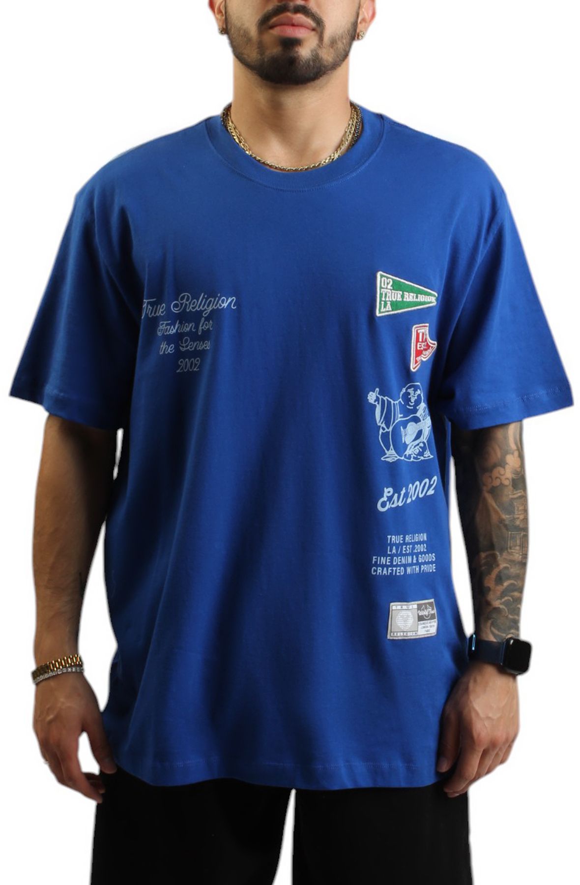 TRUE RELIGION HEAVYWEIGHT COLLEGIATE LOGO T-Shirt 108918 - Shiekh