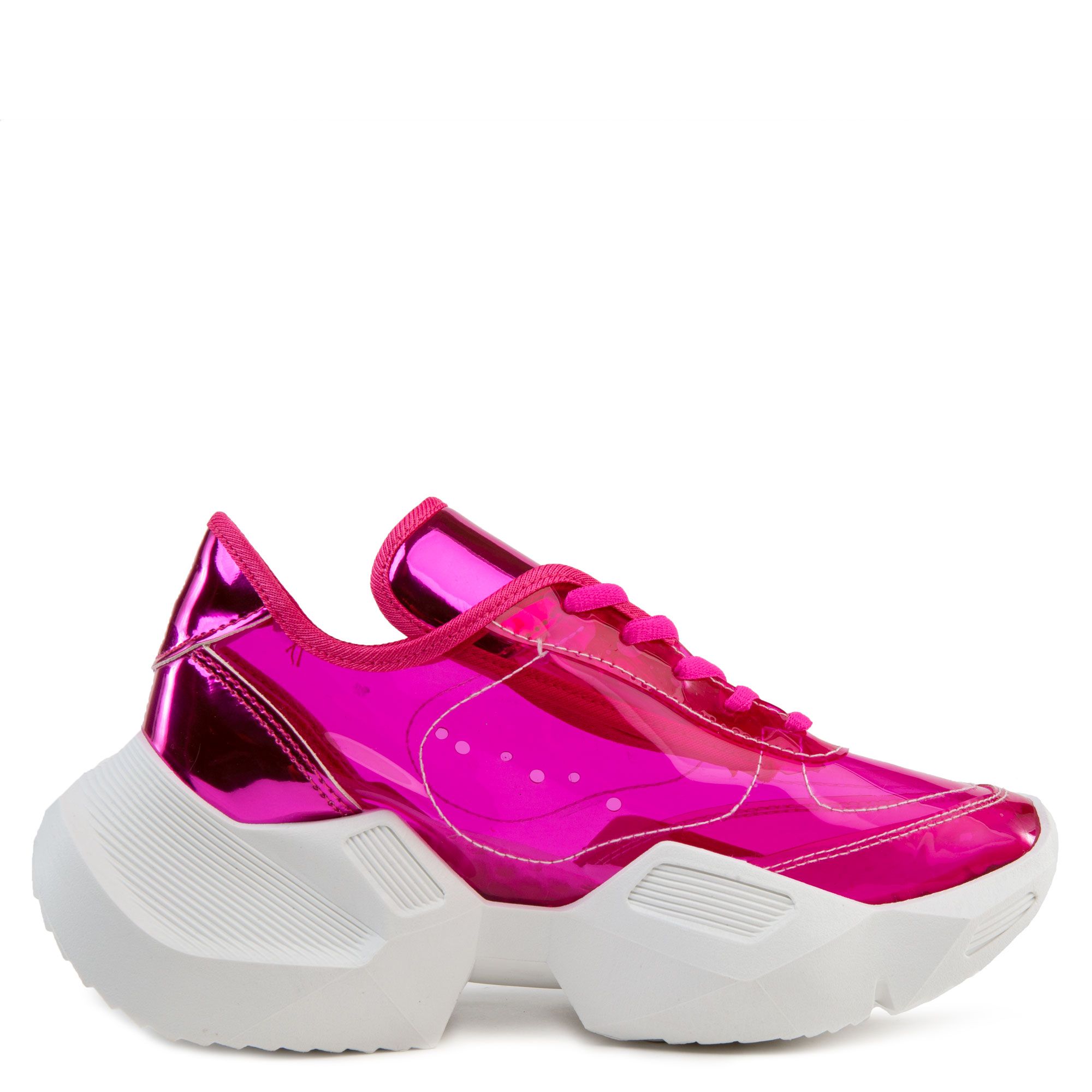 YOKI SHOES Nessa-01 Clear Sneakers NESSA-01-FUSCHIA - Shiekh