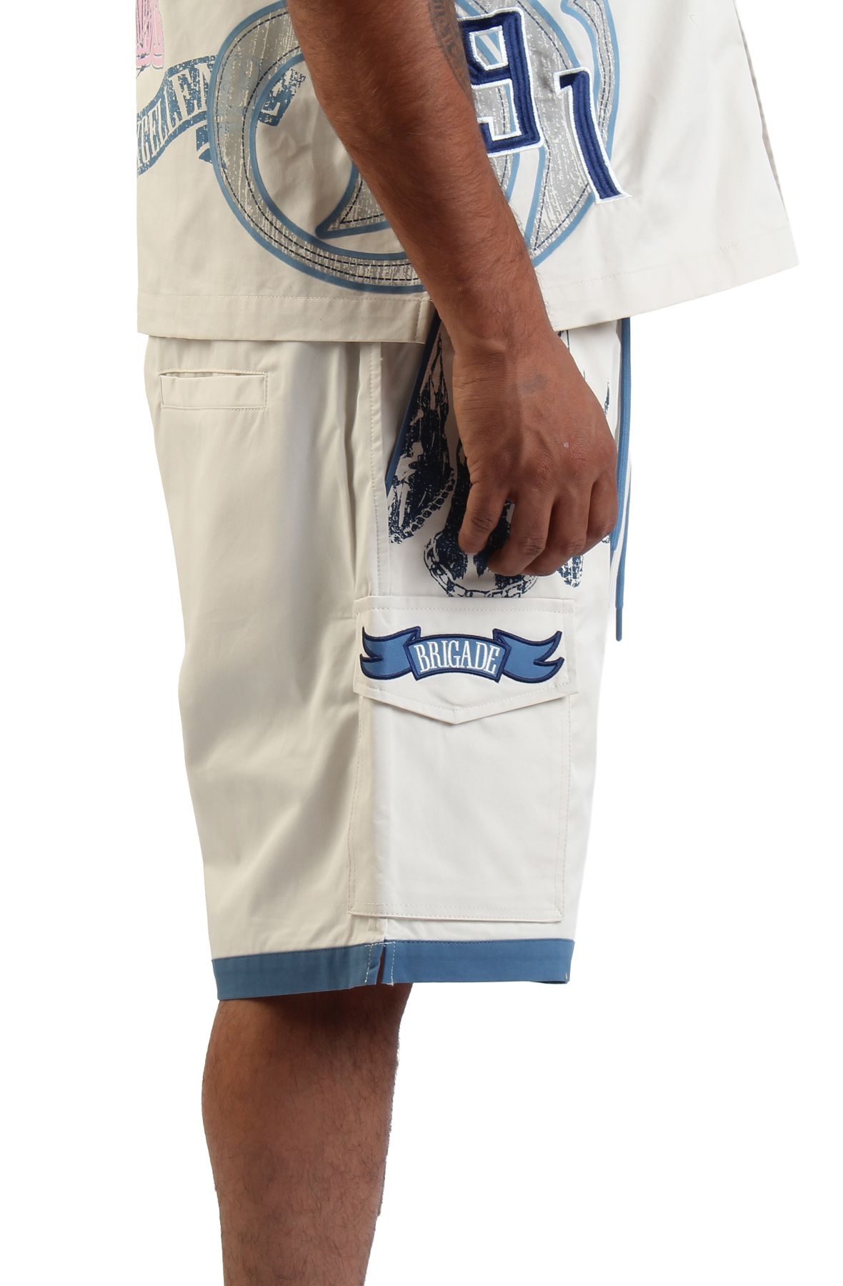 SMOKE RISE Premier Woven Shorts WS25588SK-CBLUE - Shiekh