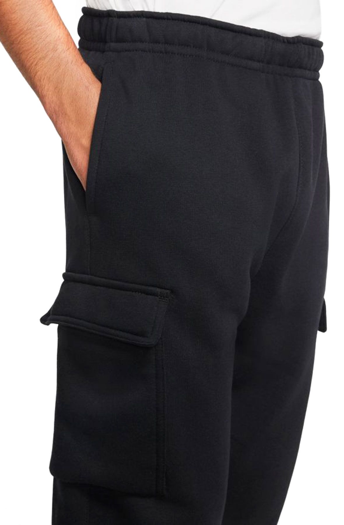 NWT Nike Sportswear Club Fleece Men's Cargo Jogger Pants CD3129-010 Black
