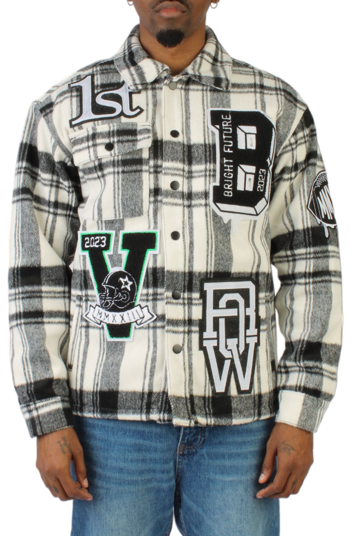 FIRST ROW Plaid Jacket FRJ2037 - Shiekh