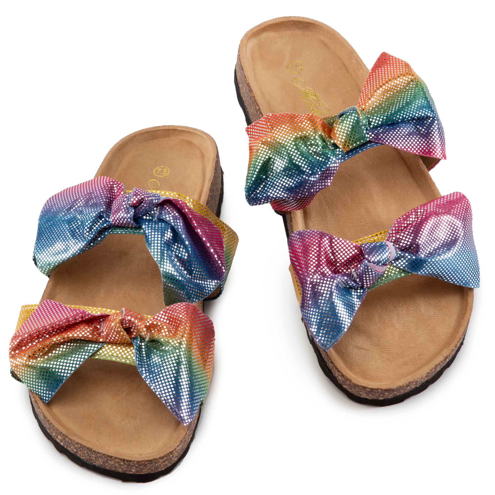 mata double bow sandals