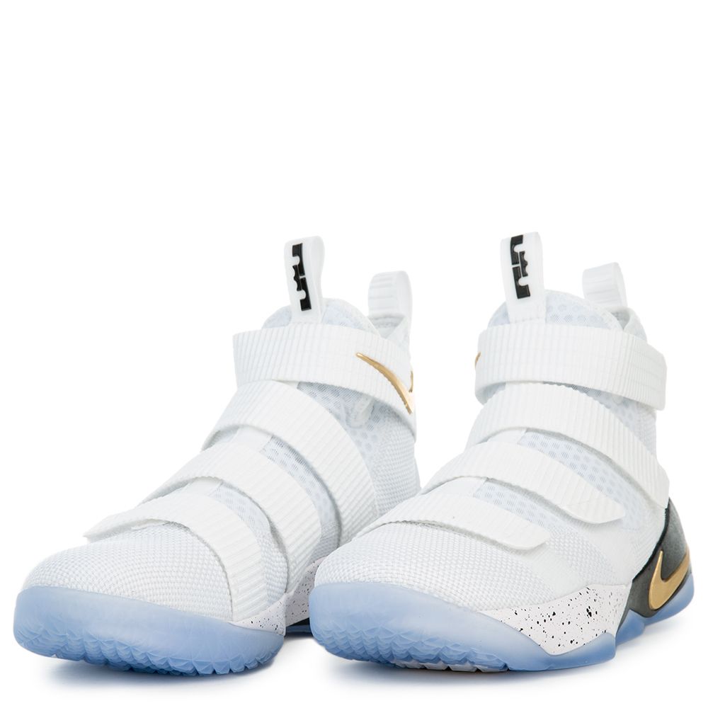 lebron soldier 11 white and gold