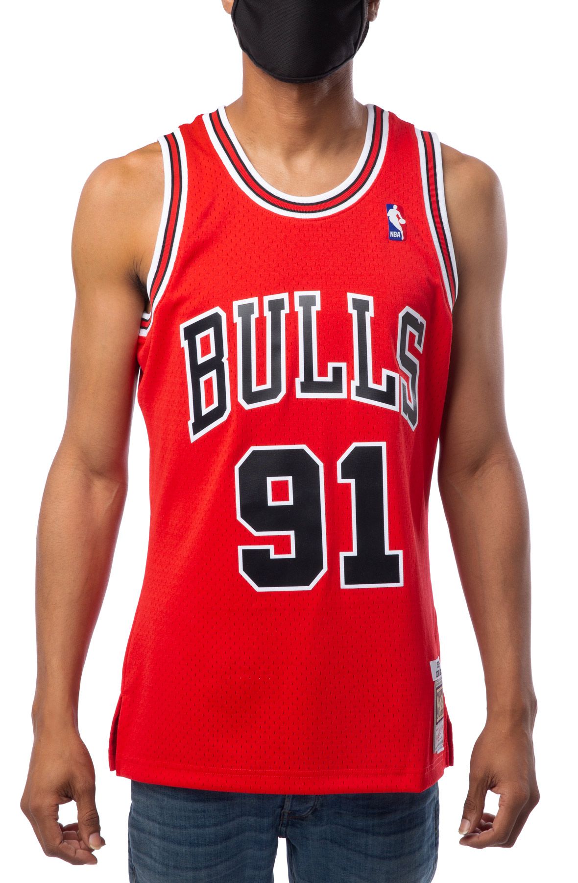 Mitchell & Ness NBA Swingman Chicago Bulls 97 Dennis Rodman Men's Jersey  Red SMJYGS18154-CBUSCAR97DRD