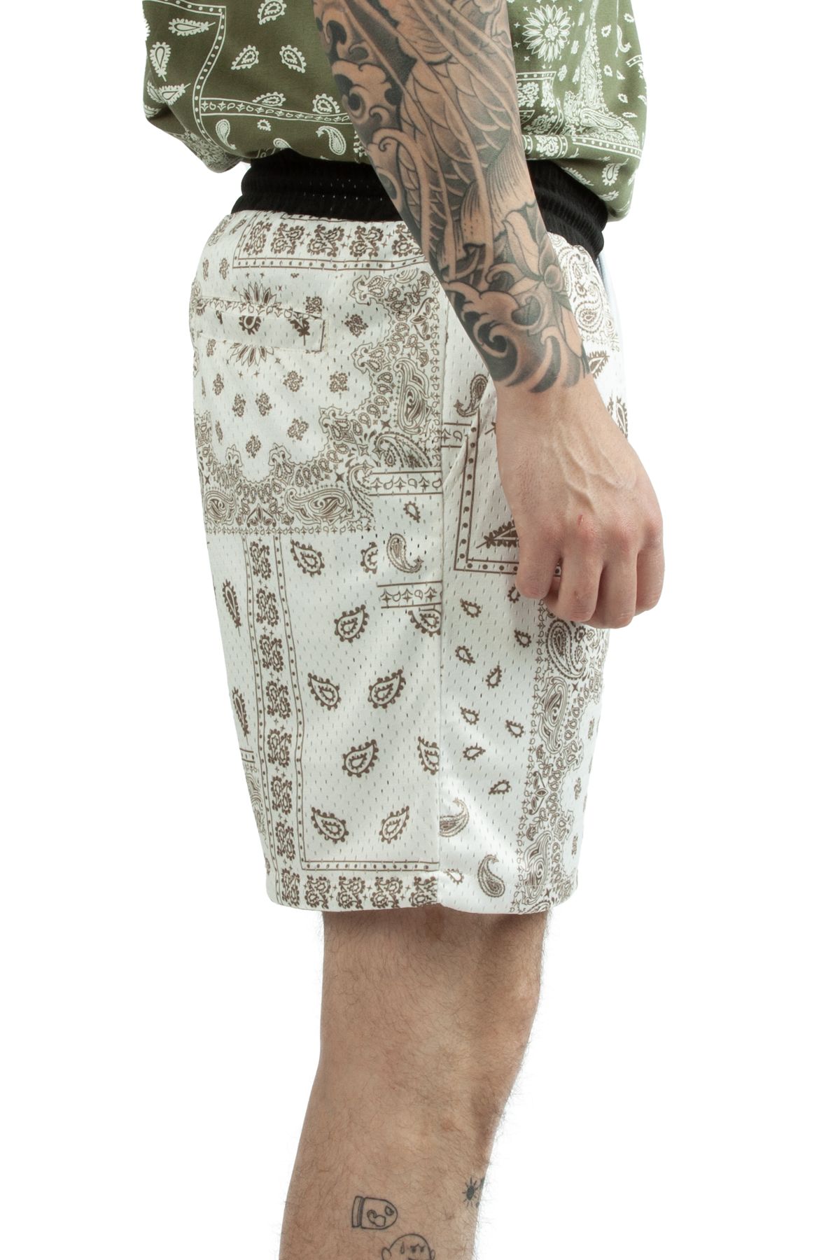 FBRK Paisley Mesh Shorts 931921CRM Shiekh