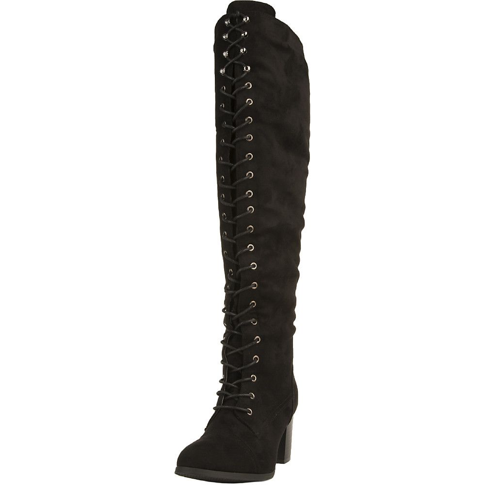SHIEKH June KneeHigh LaceUp Boot JUNE/BLACK Shiekh