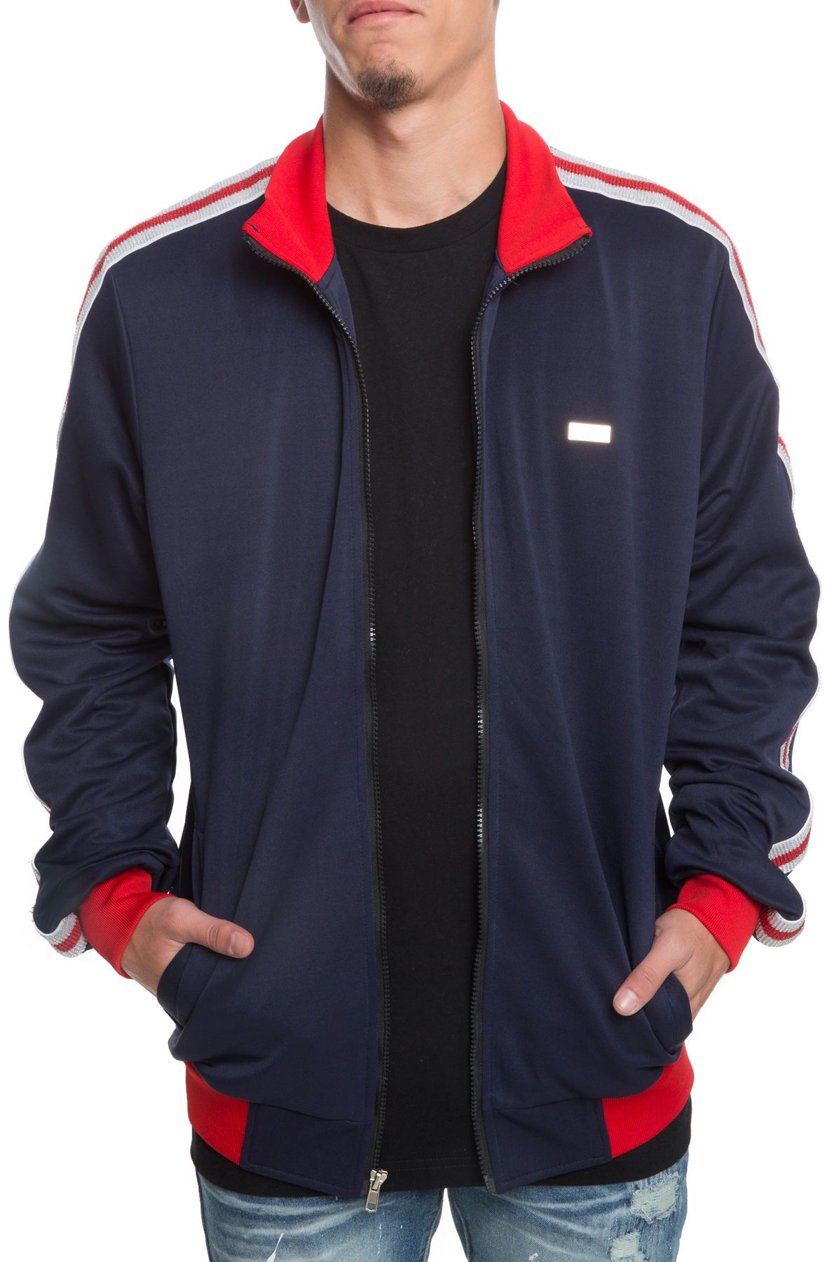 REASON The Ludlow Track Jacket in T-5-BLU - Shiekh