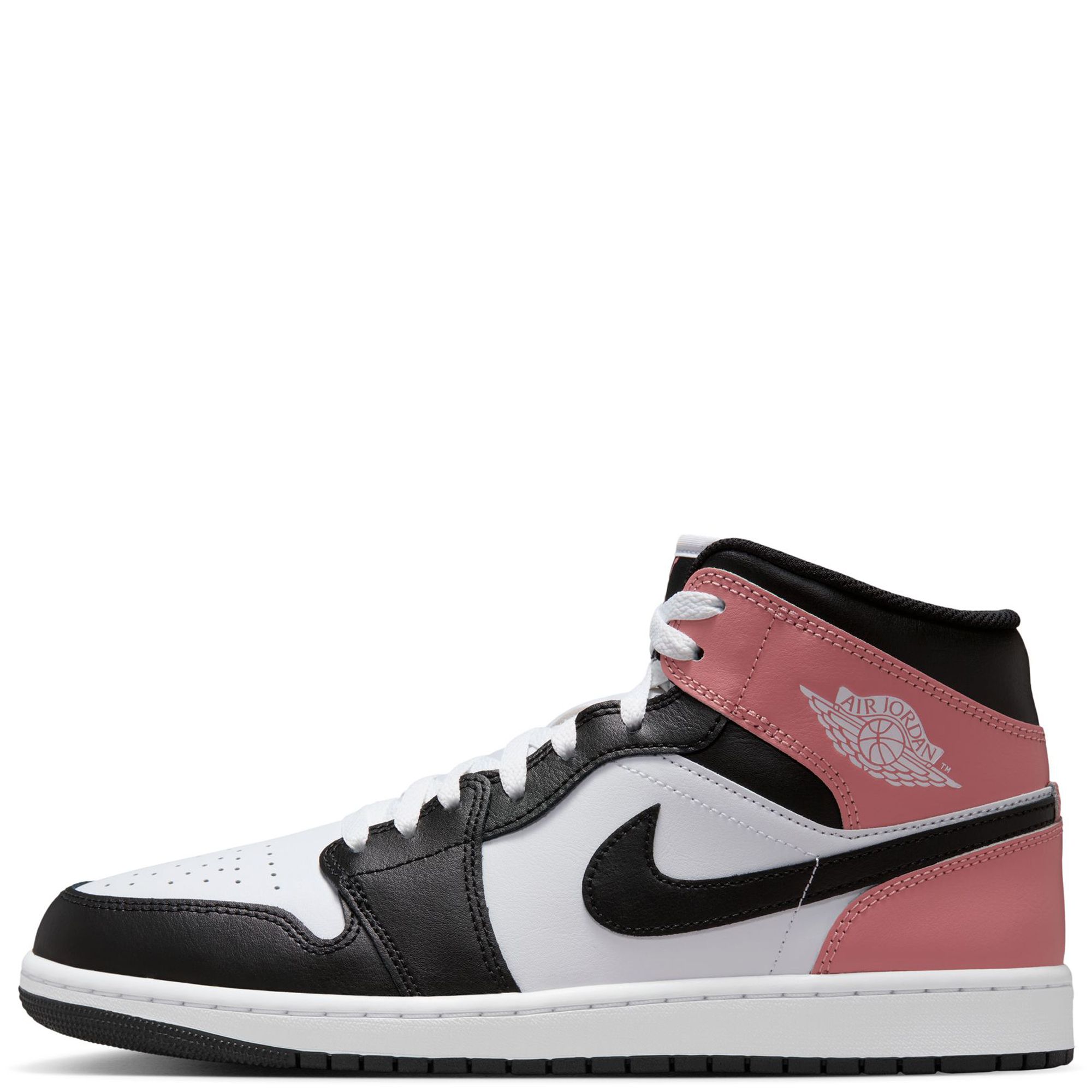 国内配送 NIKE AIR JORDAN 1 MID WHITE/RUST PINK-BLACK Jordan 1 Mid White Rust Pink Black (PS) - DQ8424-100 - US