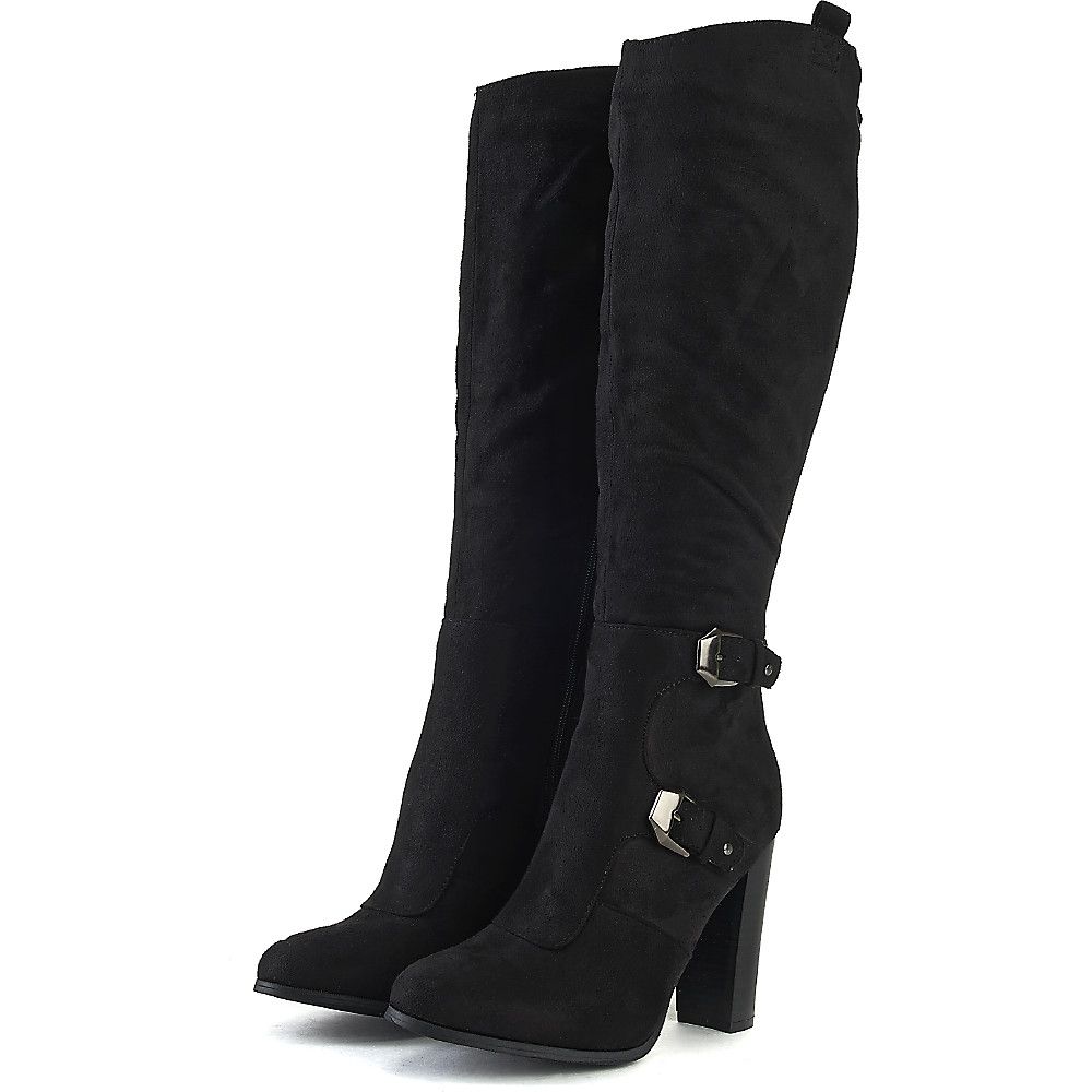 WILD DIVA Women's Emilia-01 Knee-High Boot EMILIA-01/BLACK - Shiekh