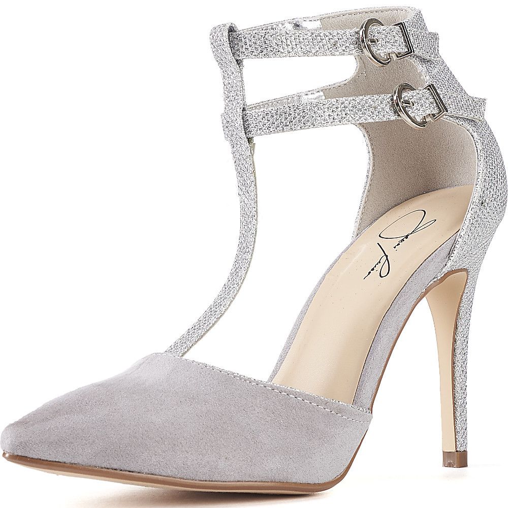 silver grey heels