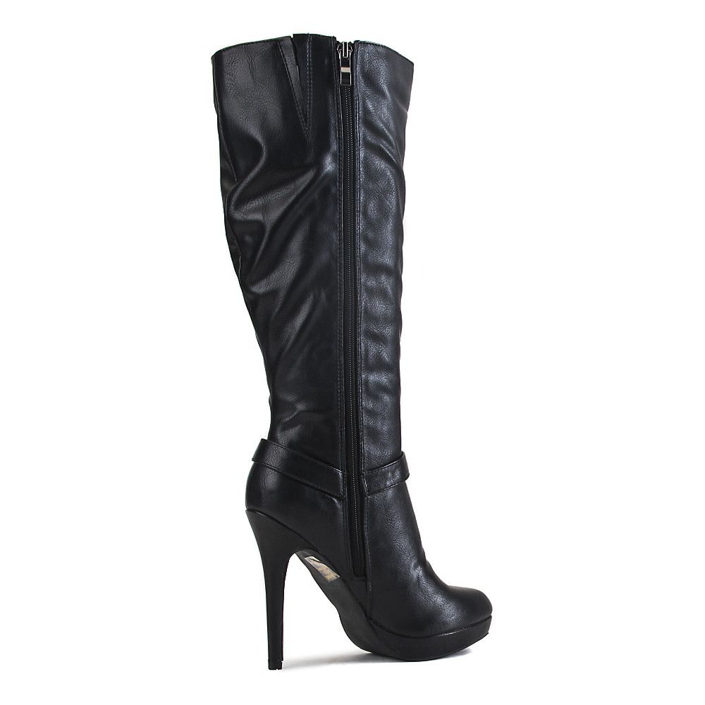 DELICIOUS Women's Knee-High Boot Perth-AS FD PERTH-AS/ BLK PU - Shiekh