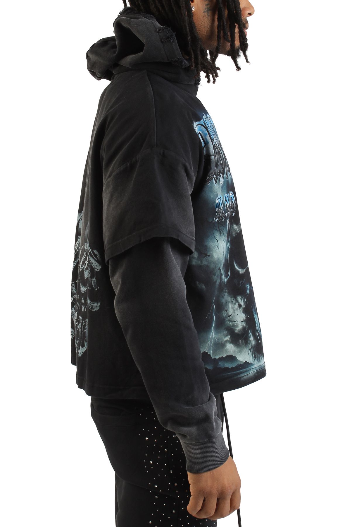 FIRST ROW Wake Up 2 PC Hoodie FRF2504-BLK - Shiekh