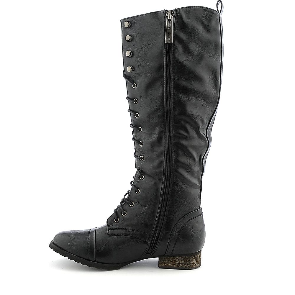 BRECKELLE'S Women's Outlaw-13 Knee-High Combat Boot OUTLAW-13 BK - Shiekh