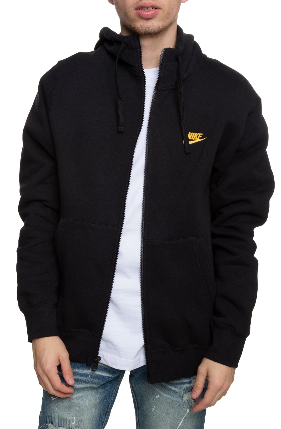 black and gold nike zip up