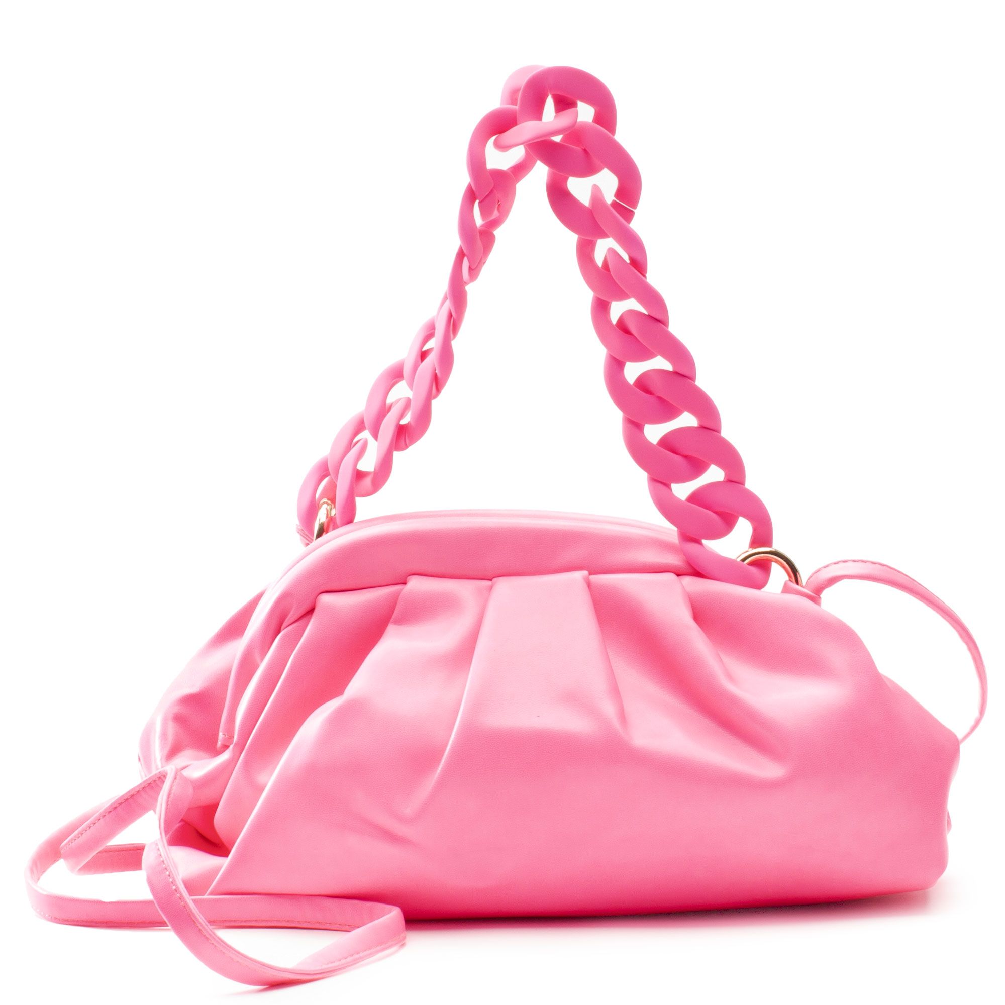 H&D ACCESSORIES, INC Faux Leather Crossbody Chain Bag