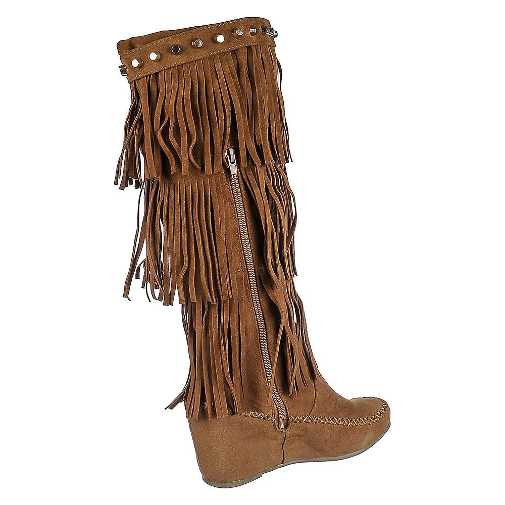 nature breeze fringe boots