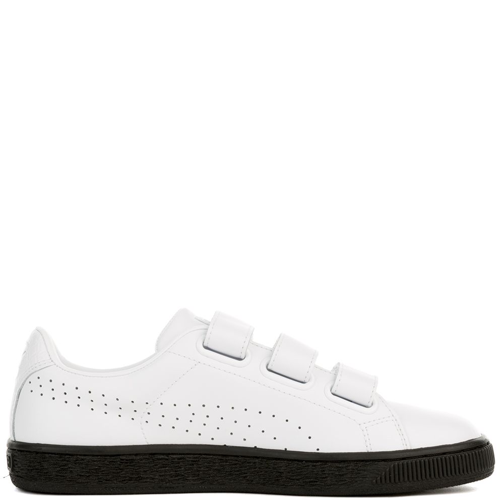 puma white basket shoes