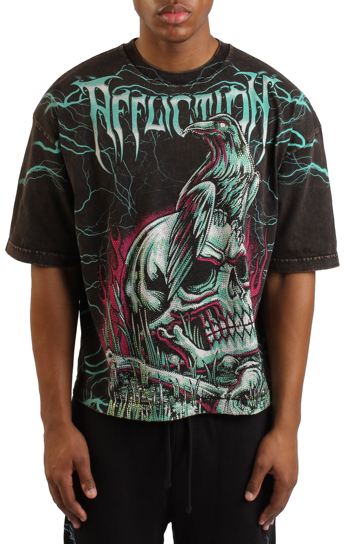 AFFLICTION Ghost T-Shirt A30853-BBLV - Shiekh