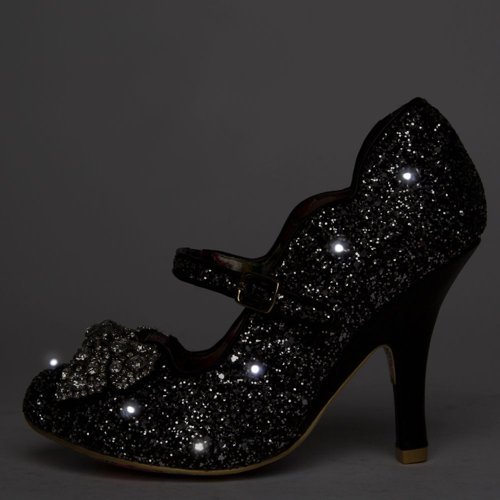 IRREGULAR CHOICE Shimmer Black Light Up High Heel 2947-40B - Shiekh