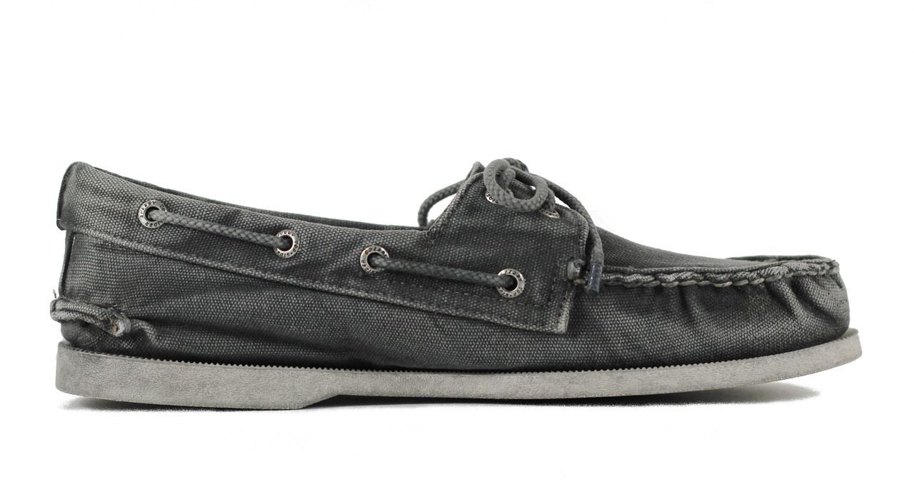 Sperry washed canvas clearance boat shoe