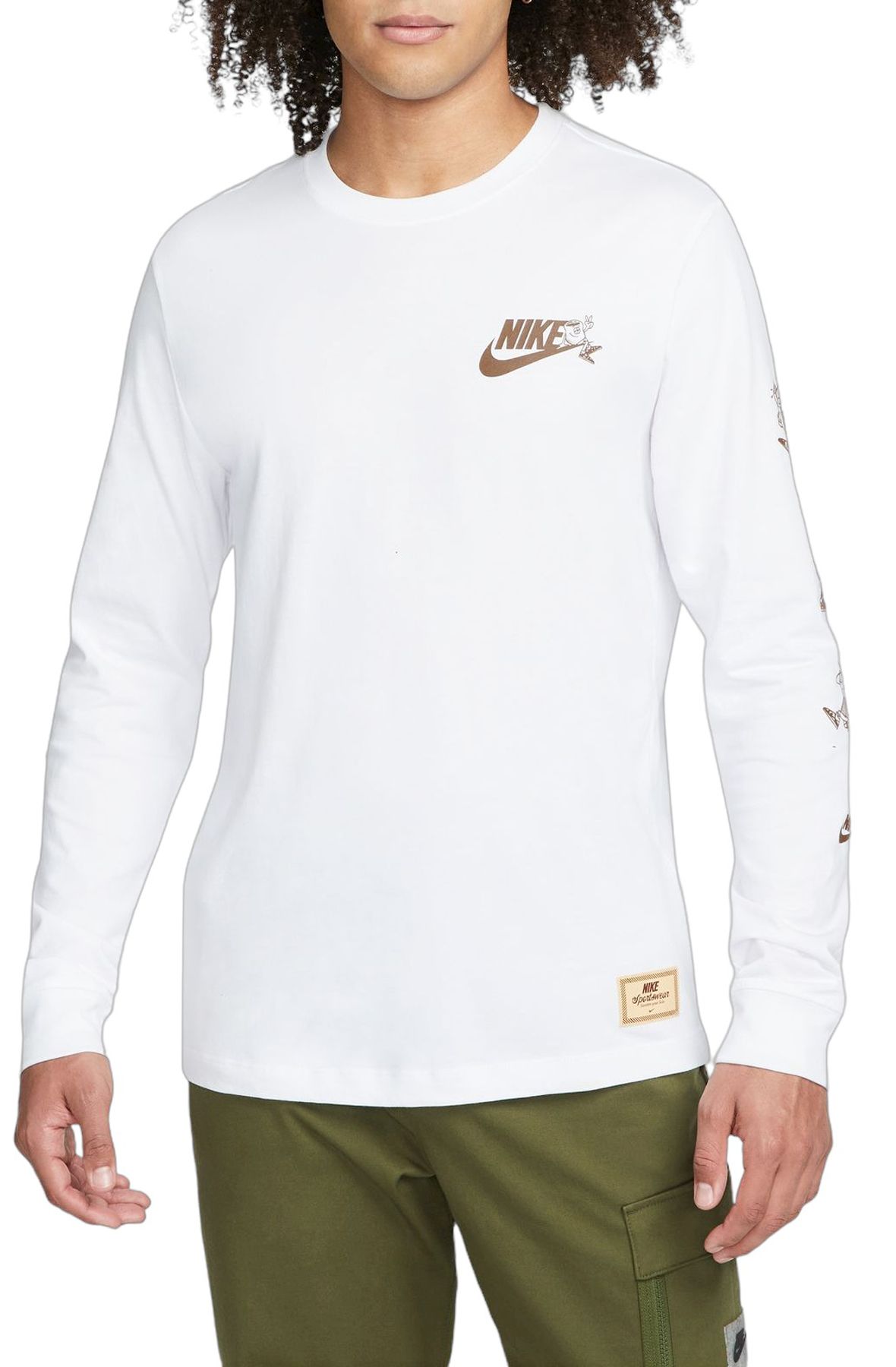 NIKE DR0097-100 S ホワイト 七分袖カットソー NIKE DR0097-100 S ホワイト 七分袖カットソー NIKE ナイキ