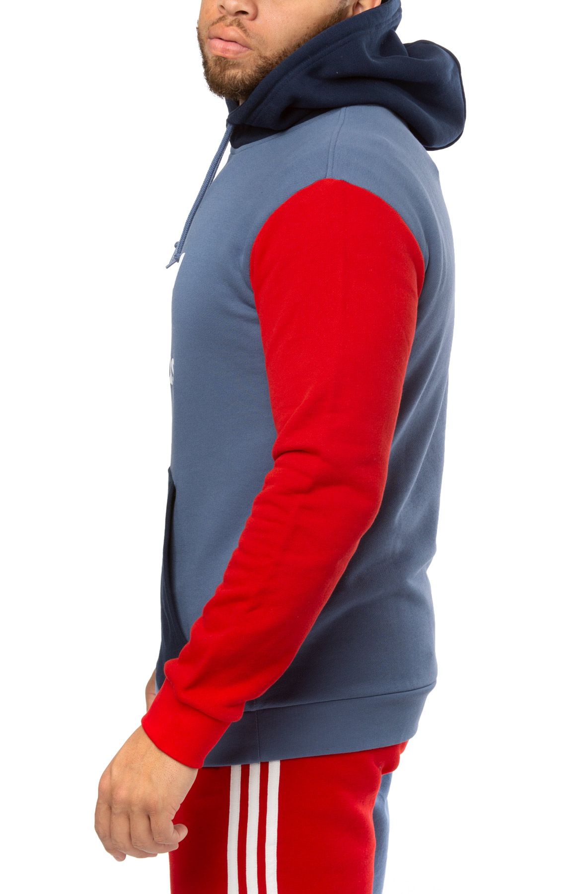 blocked trefoil hoodie