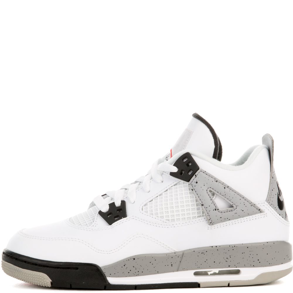  Nike Men's Air Jordan 4 Retro White Oreo, White/Tech  Grey/Black/Fire Red, 7.5