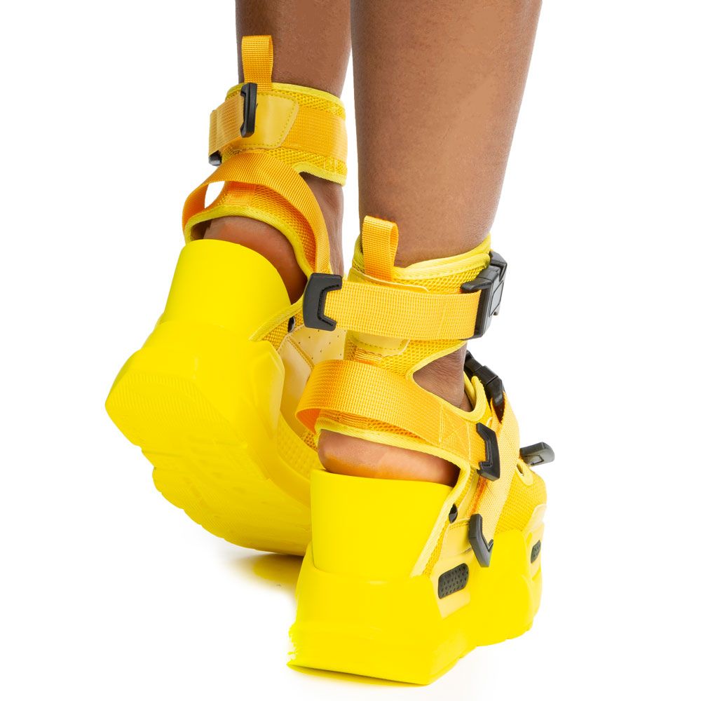 ANTHONY WANG Mulberry-01 Platform Sandals MULBERRY-01-YEL