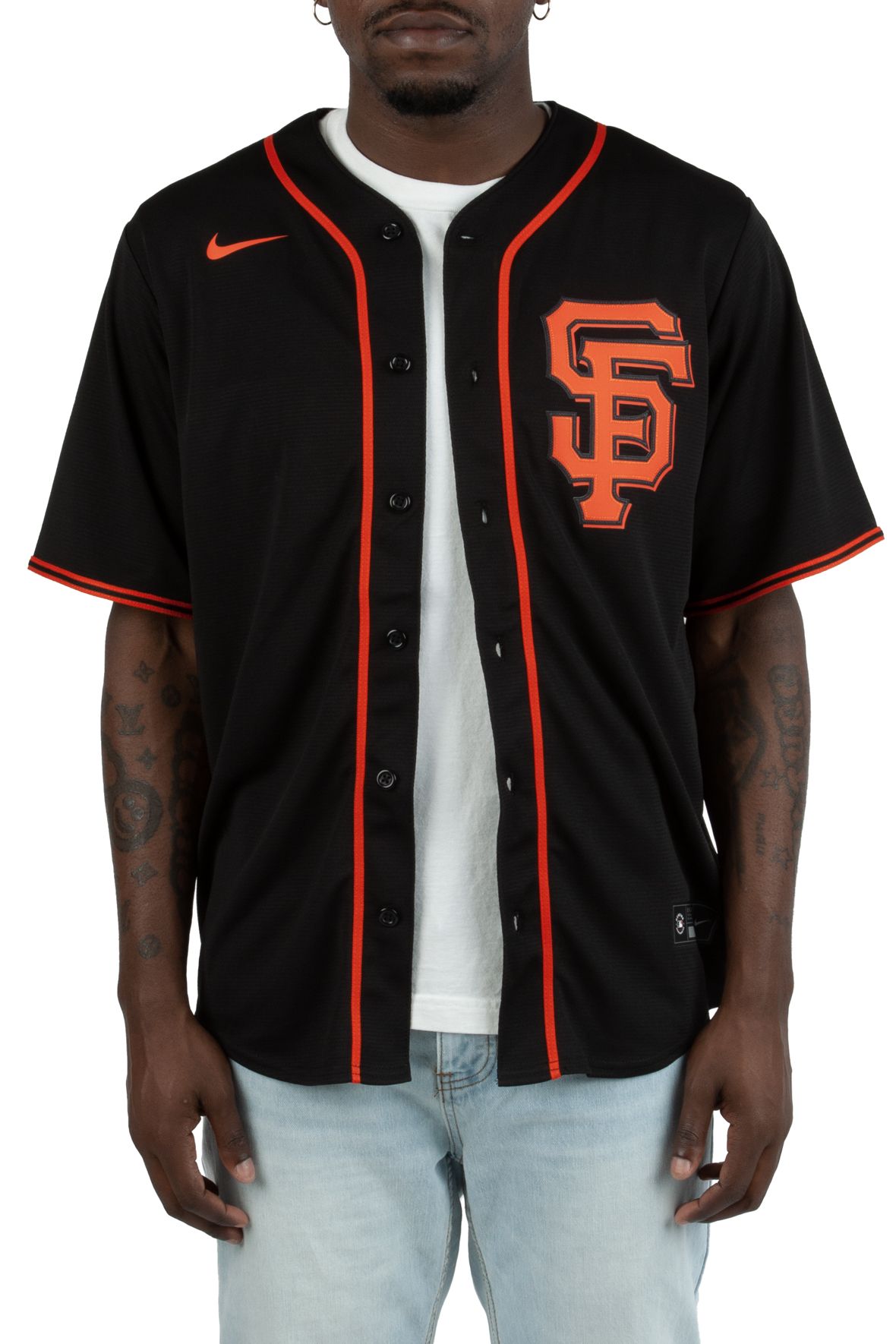 Black Nike MLB San Fransisco Giants Road Jersey