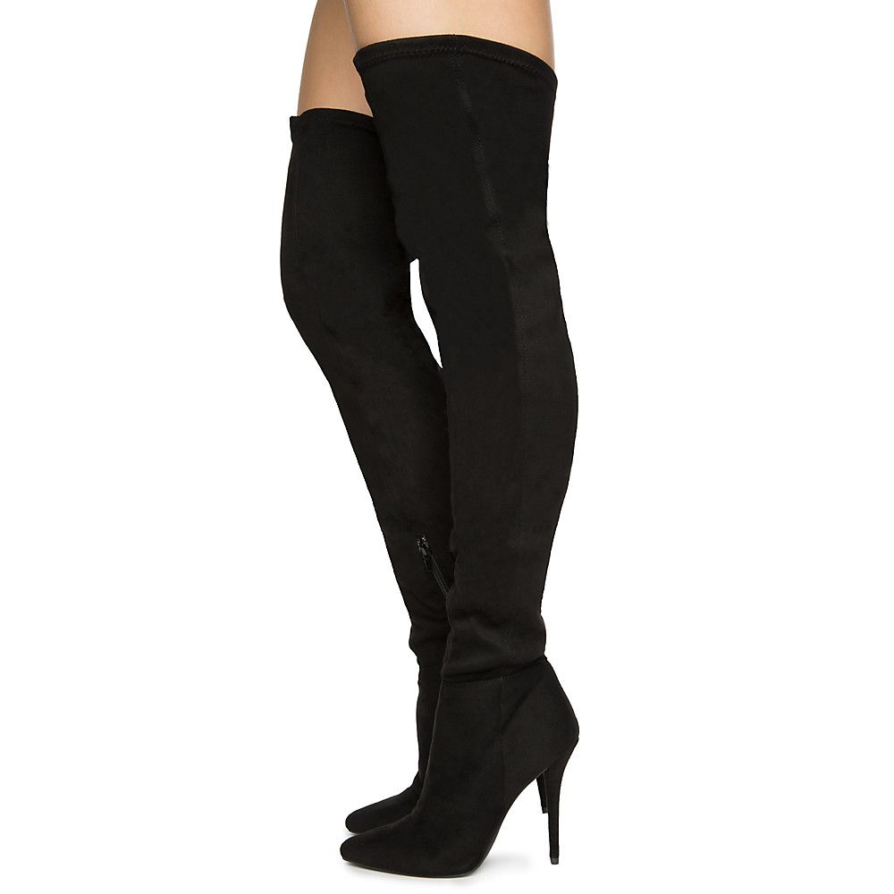 Thigh high hotsell spandex boots