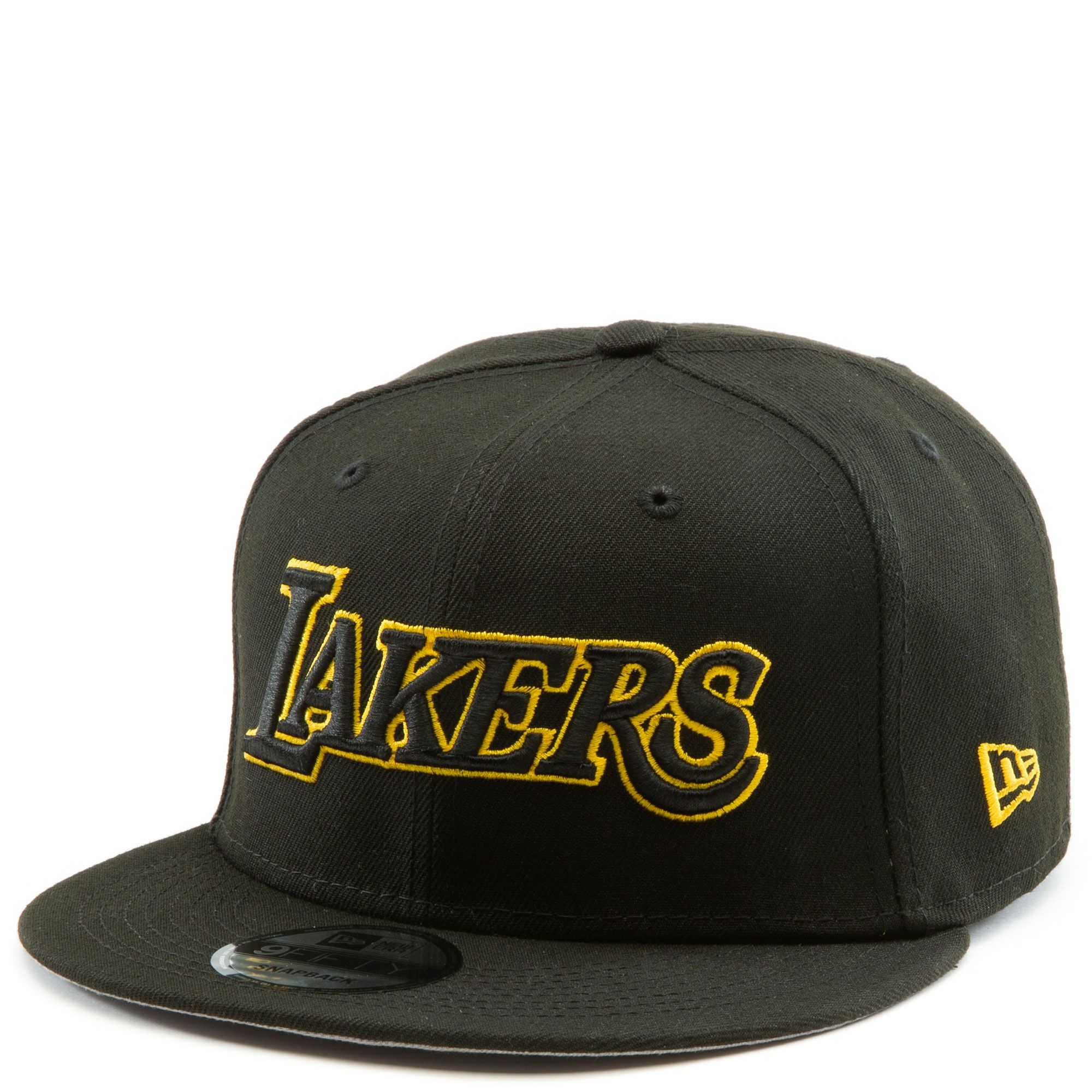 New Era Contrst Side Patch 9FIFTY Los Angeles Lakers Cap Black M-L Man