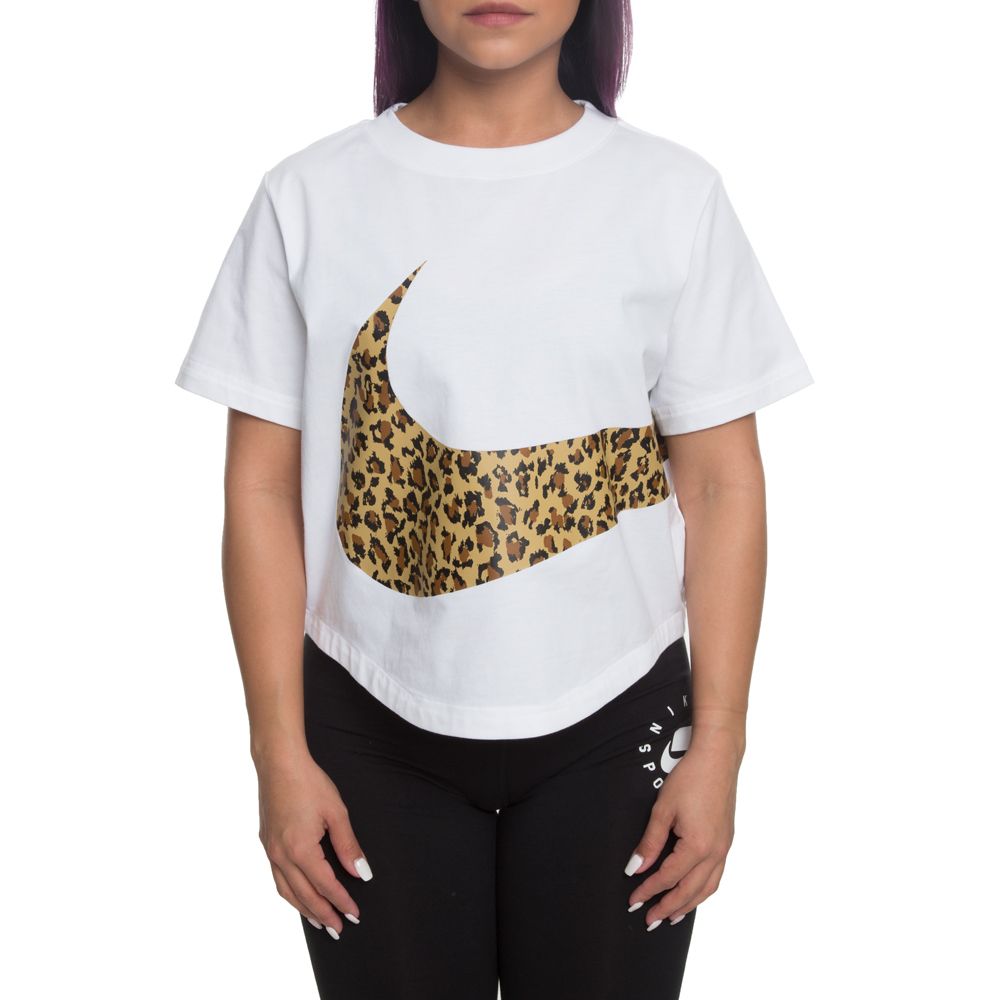 nike animal print crop top