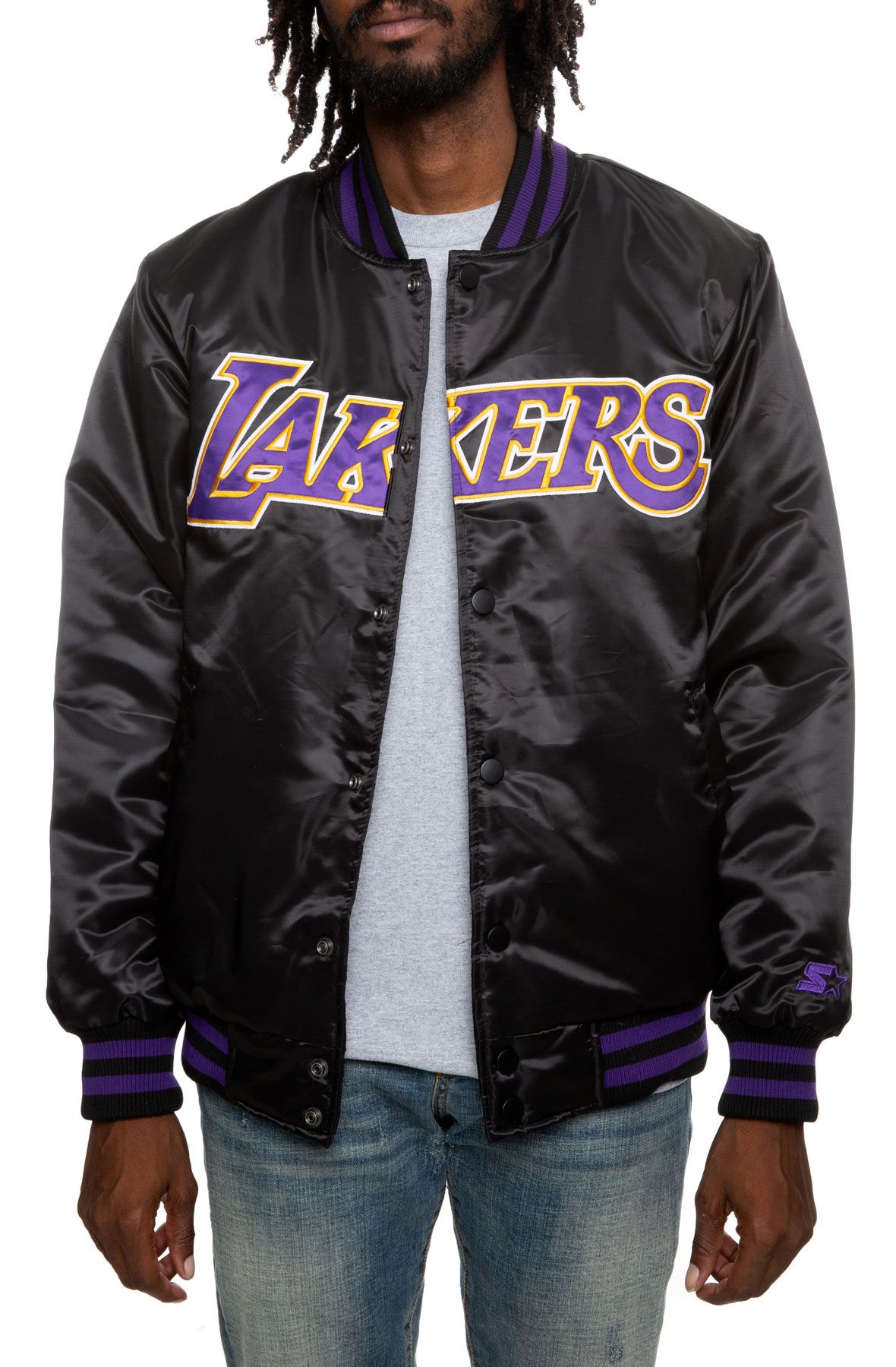 purple lakers starter jacket