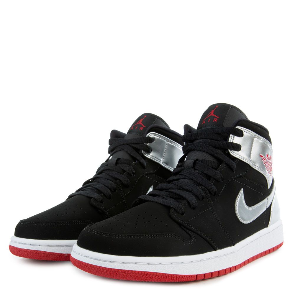 jordan 1 black gym red metallic silver