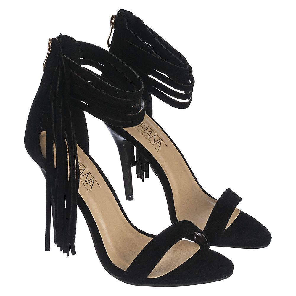 fringe high heels