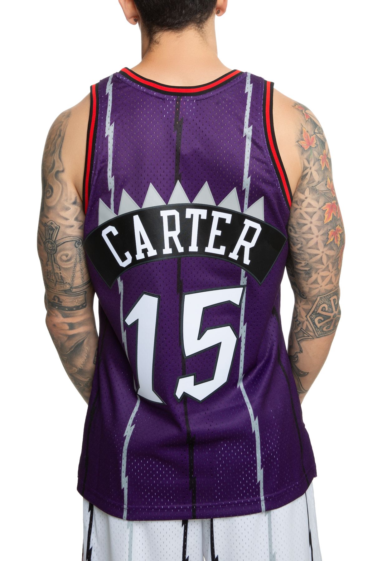 Mitchell & Ness NBA Swingman Toronto Raptors 98 Road Vince Carter Men's  Jersey Purple SMJYGS18214-TRAPURP98VCA