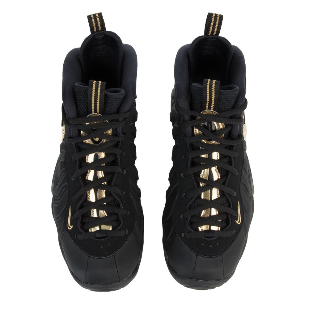 nike little posite pro black and gold