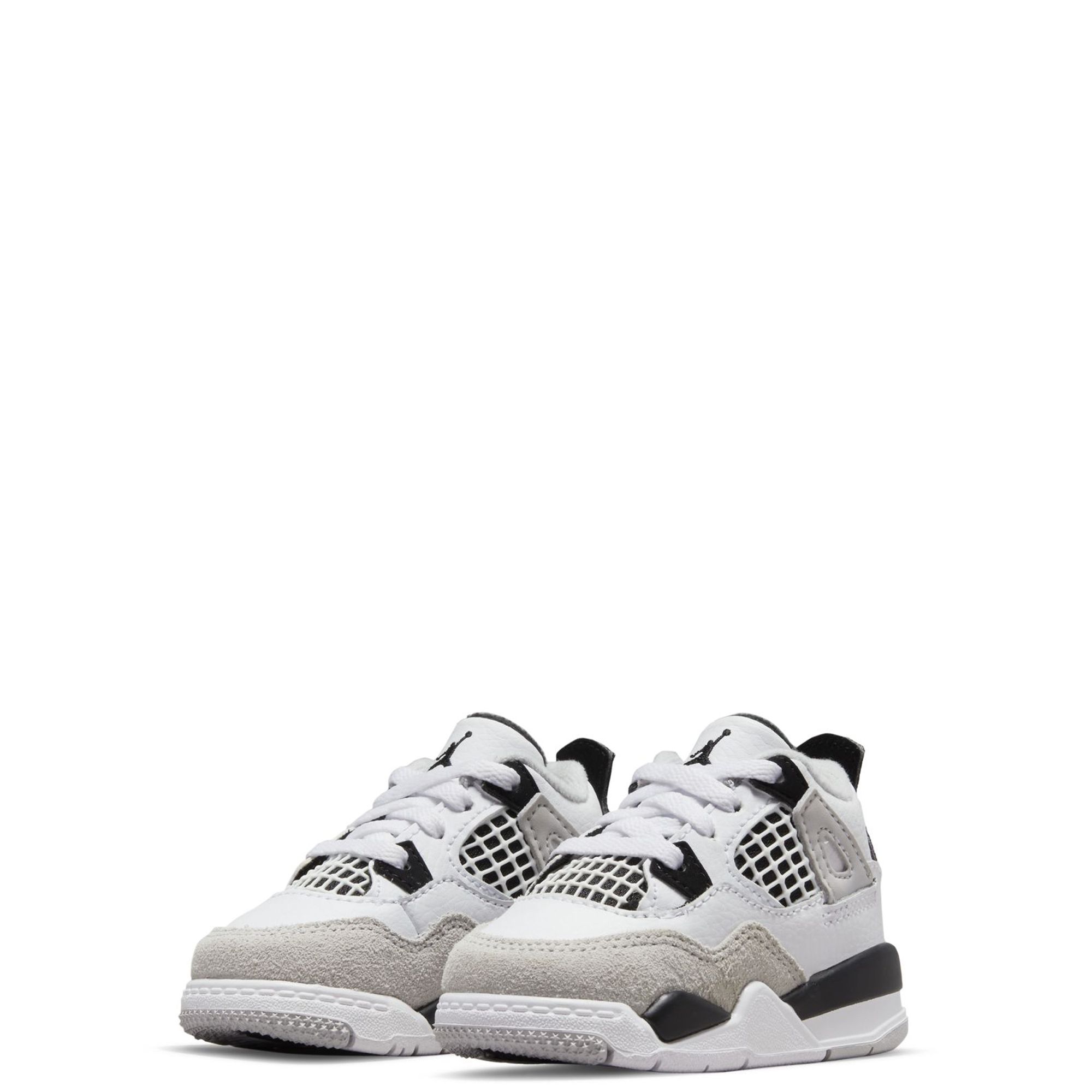 jordan 4 retro white black neutral grey toddler kids shoe