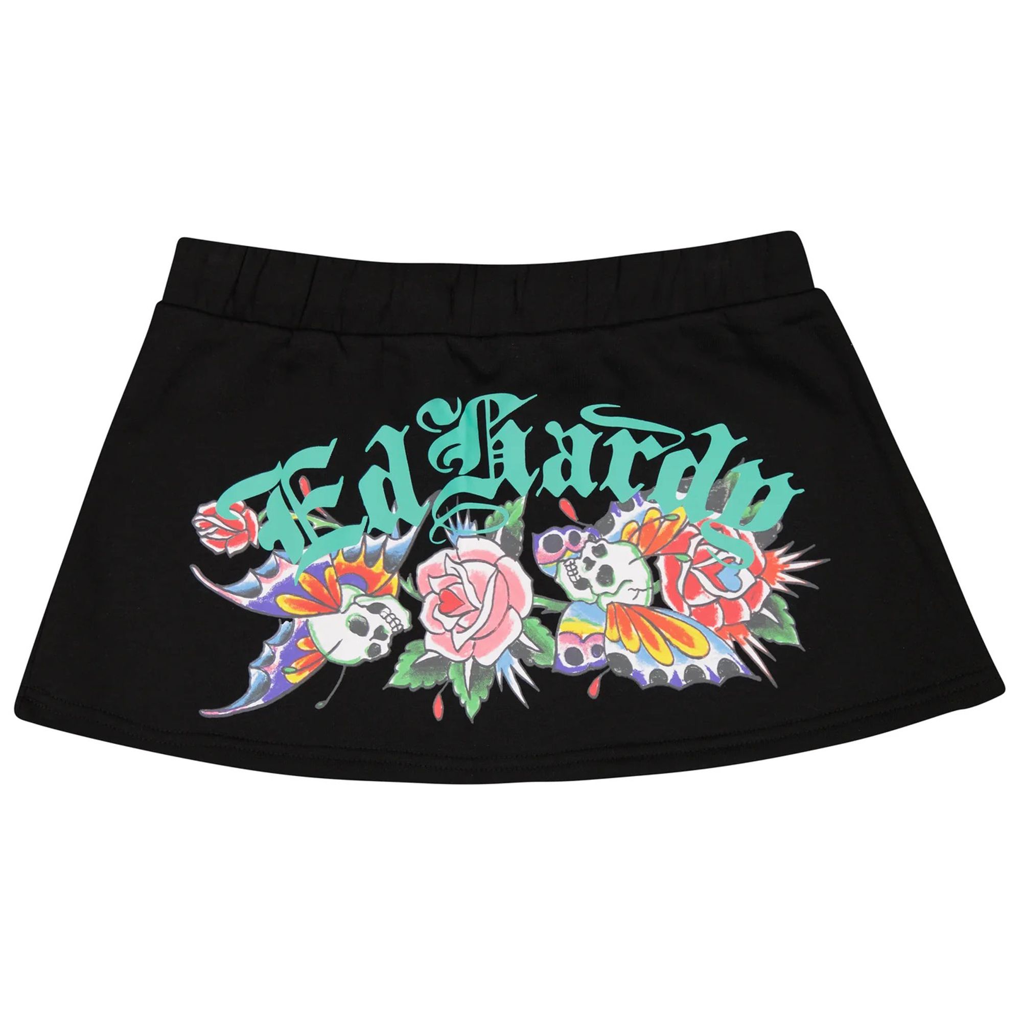 ED HARDY Skull Butterflies Fleece Skirt EHW6002-1 - Shiekh