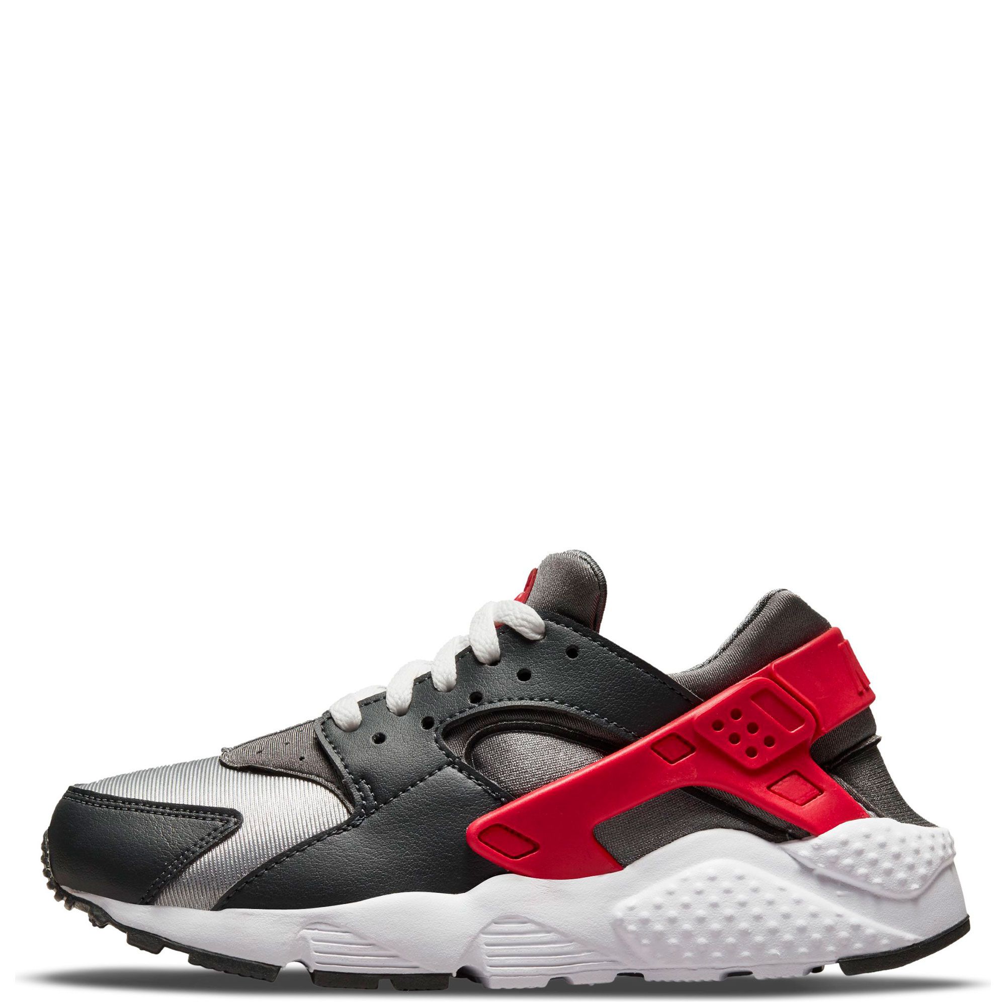 red and gray huaraches