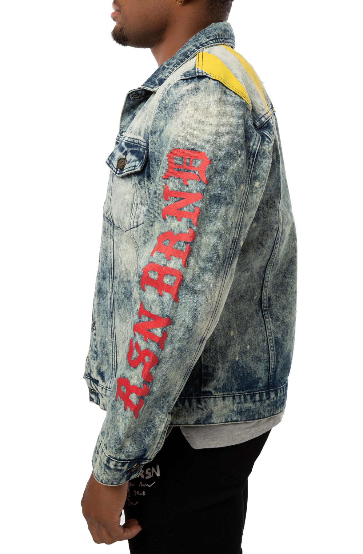 REASON Caution Denim Jacket U1-400BLU - Shiekh