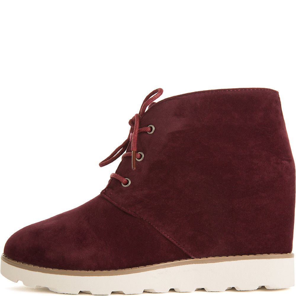 maroon wedge sneakers