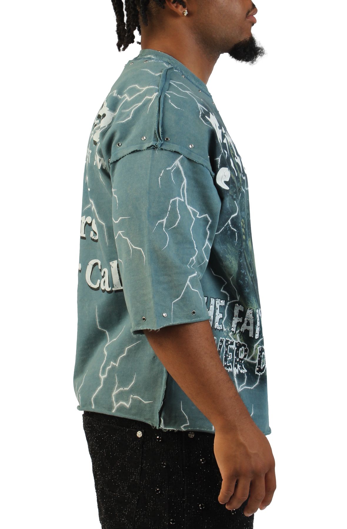FIRST ROW Neptune Heavy T-Shirt FRM1053B-TEAL - Shiekh