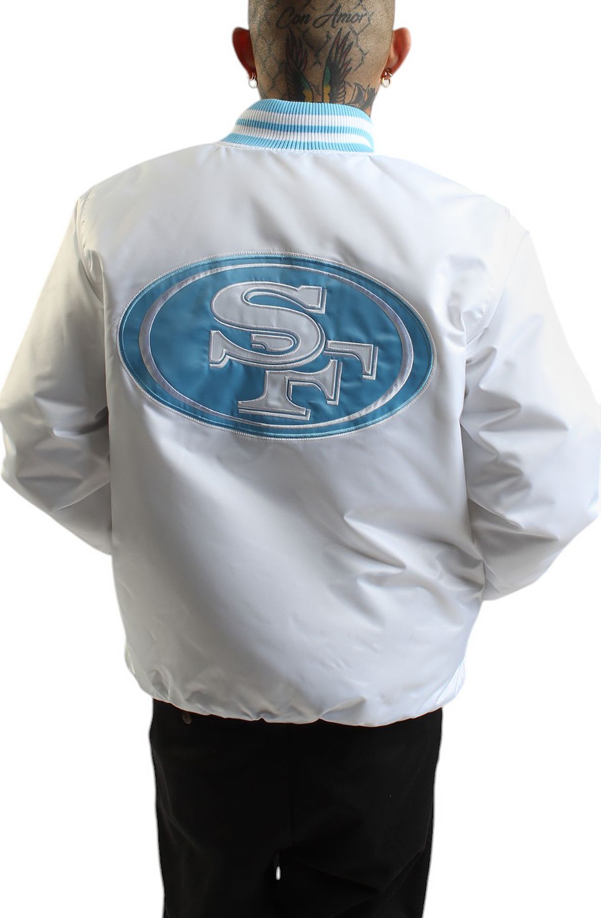 San Francisco 49ers ウォームアップジャケット プルオーバー 49ers フォーティナイナーズ プルオーバー ナイロンジャケット NFL