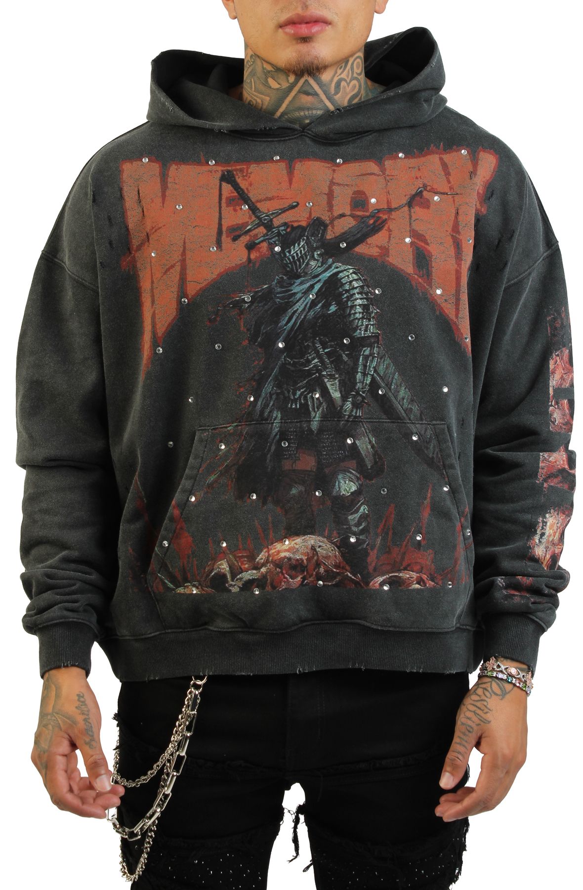 MEMORY LANE Armageddon Hoodie MLSMU26-3005BLK - Shiekh